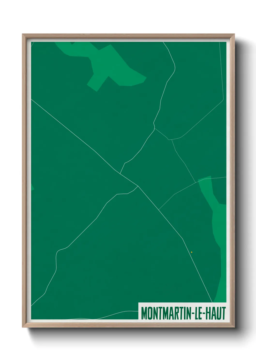 Une affiche de carte sur Montmartin-le-Haut