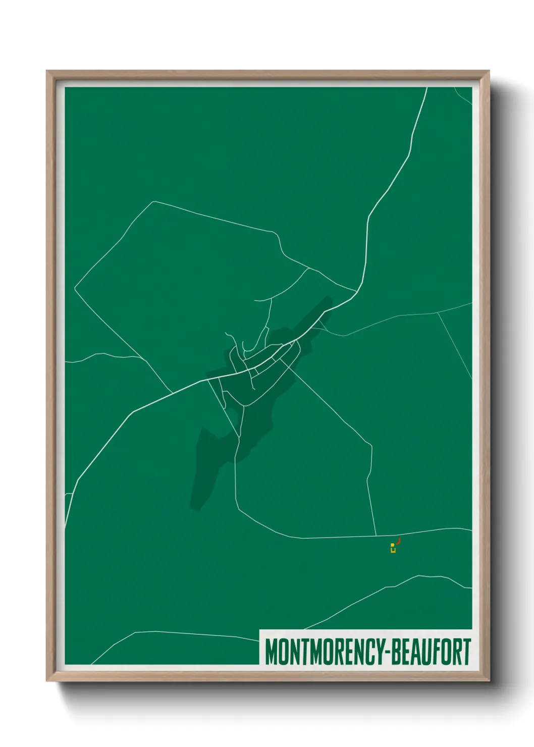 Une affiche de carte sur Montmorency-Beaufort