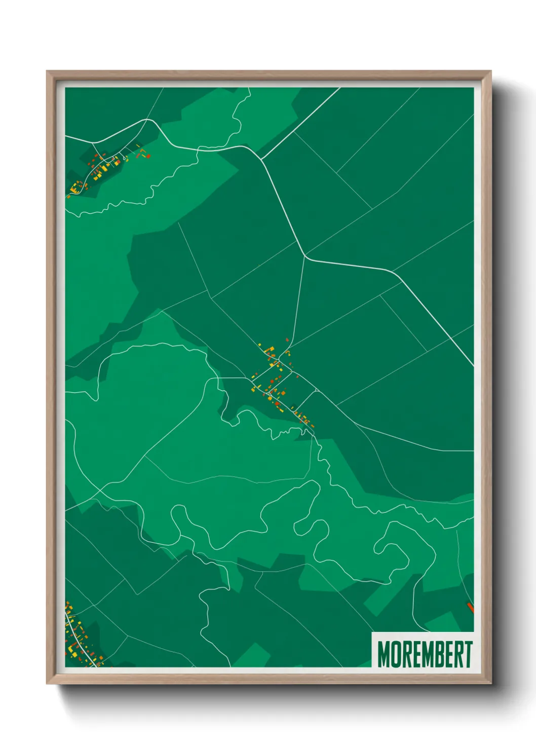 Une affiche de carte sur Morembert