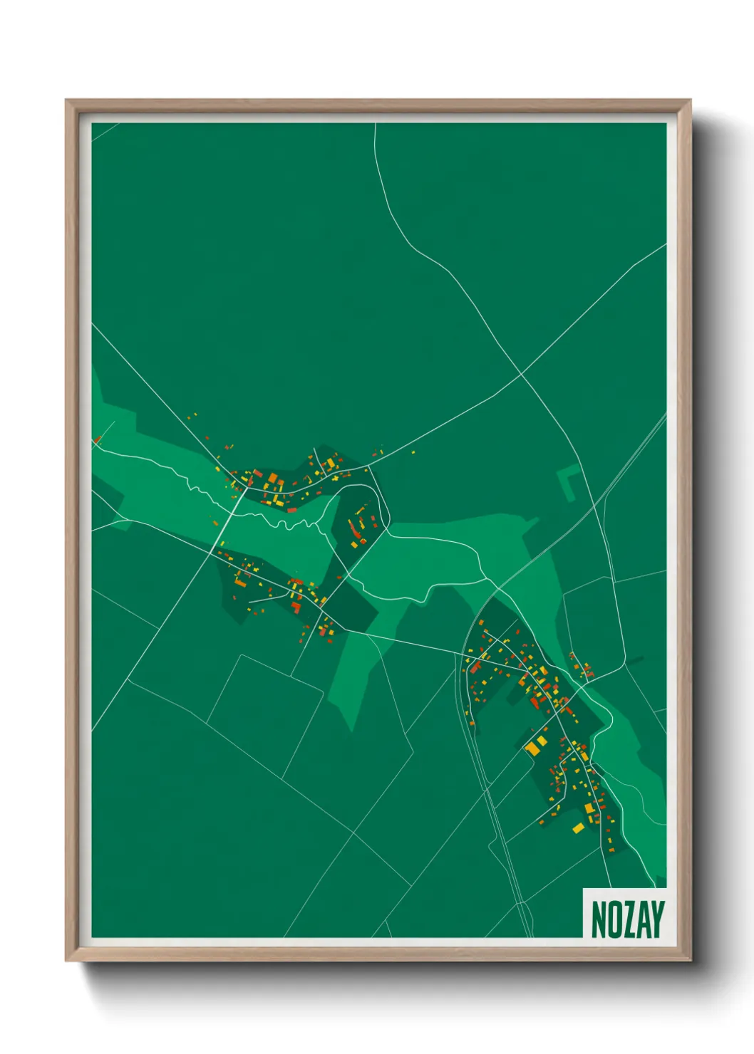 Une affiche de carte sur Nozay