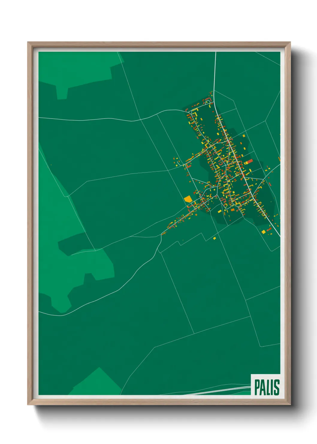 Une affiche de carte sur Palis