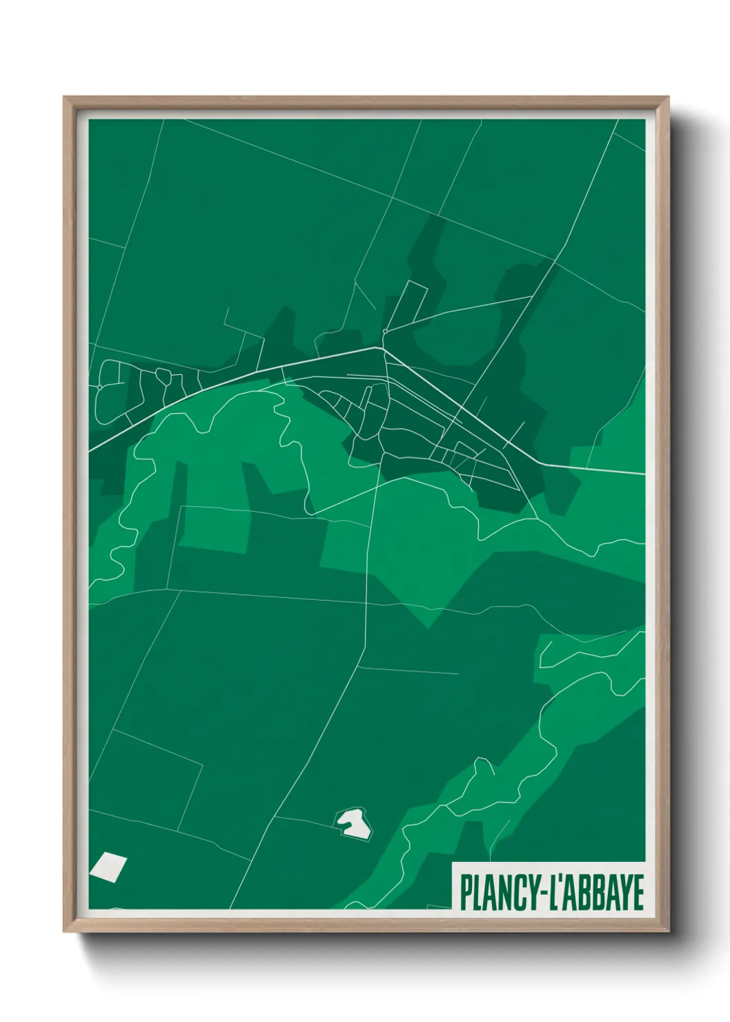 Une affiche de carte sur Plancy-l'Abbaye