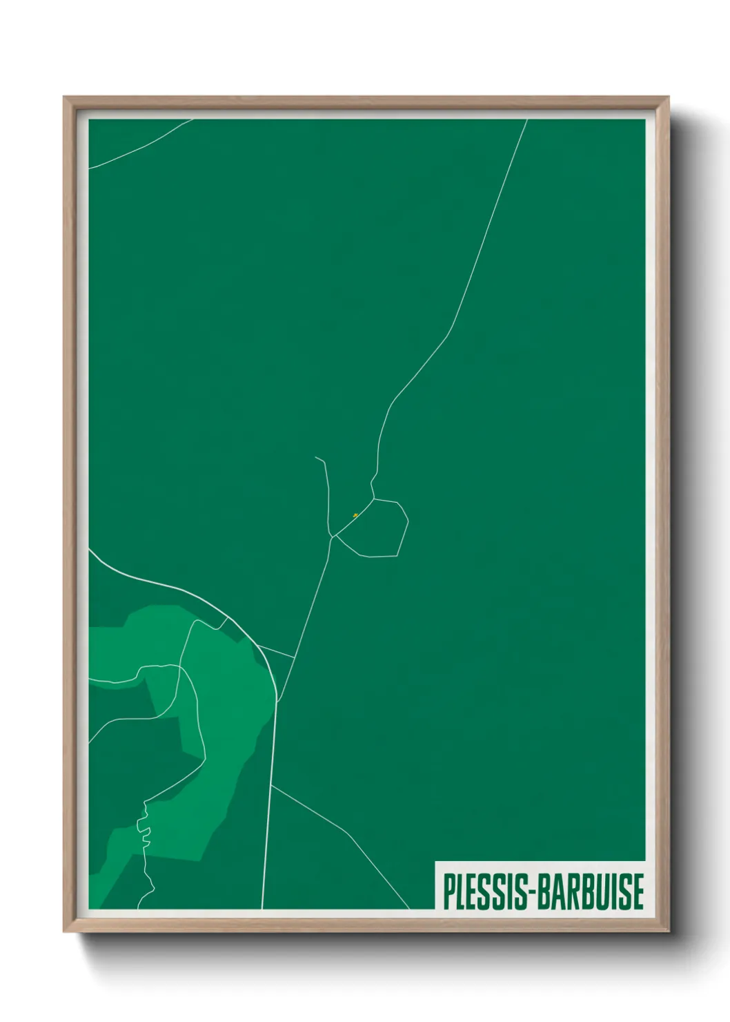 Une affiche de carte sur Plessis-Barbuise