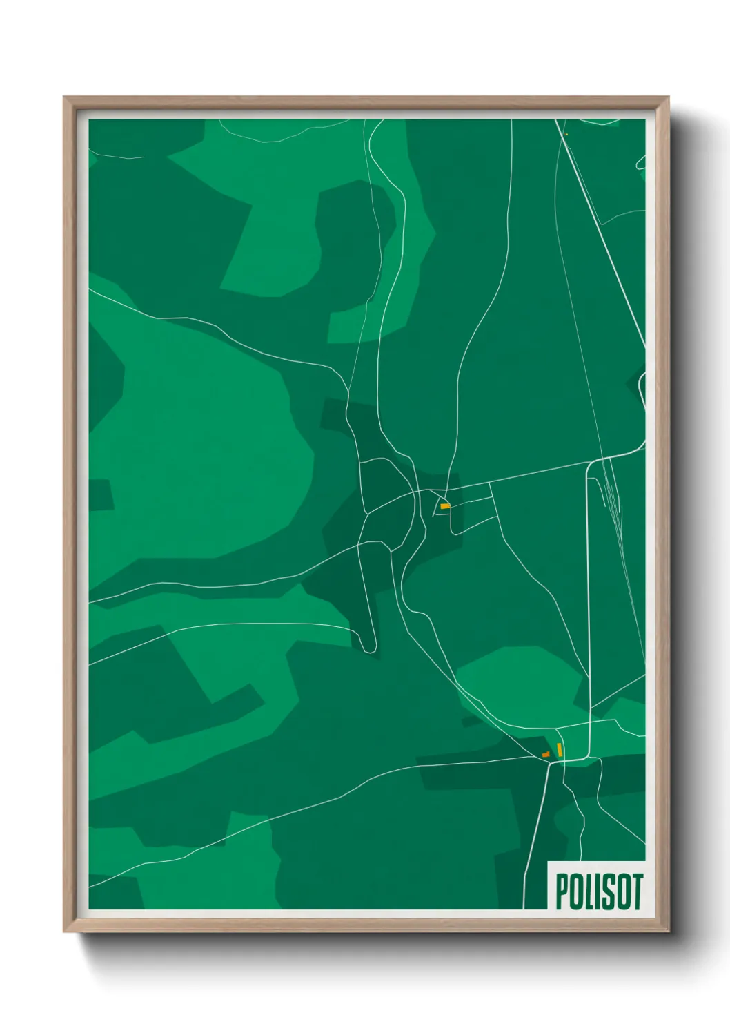 Une affiche de carte sur Polisot