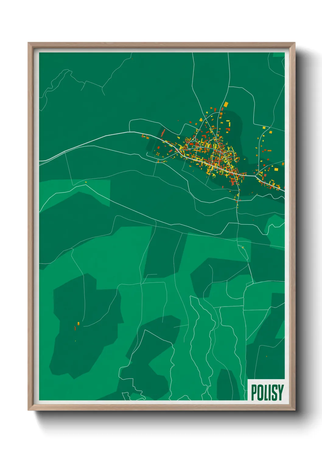 Une affiche de carte sur Polisy