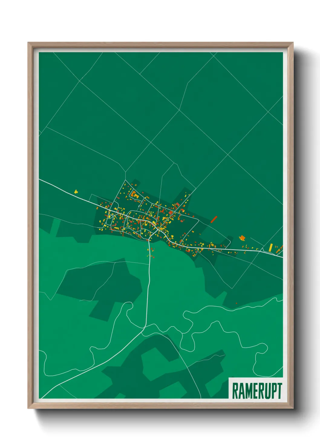 Une affiche de carte sur Ramerupt
