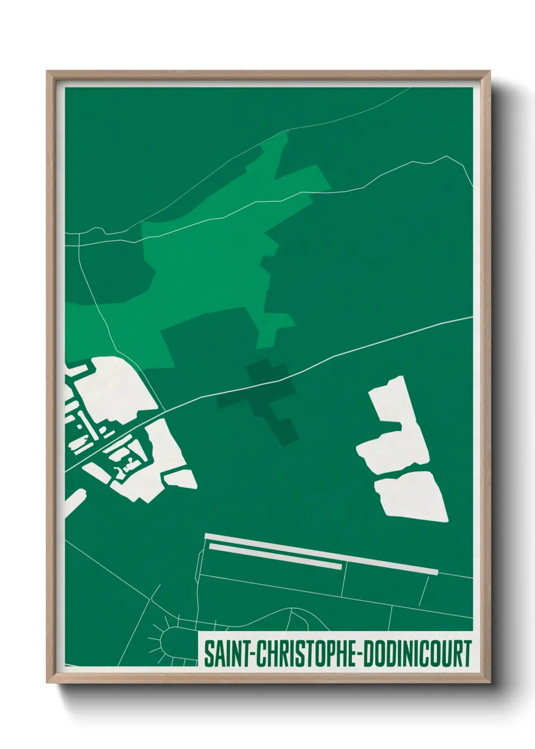 Une affiche de carte sur Saint-Christophe-Dodinicourt