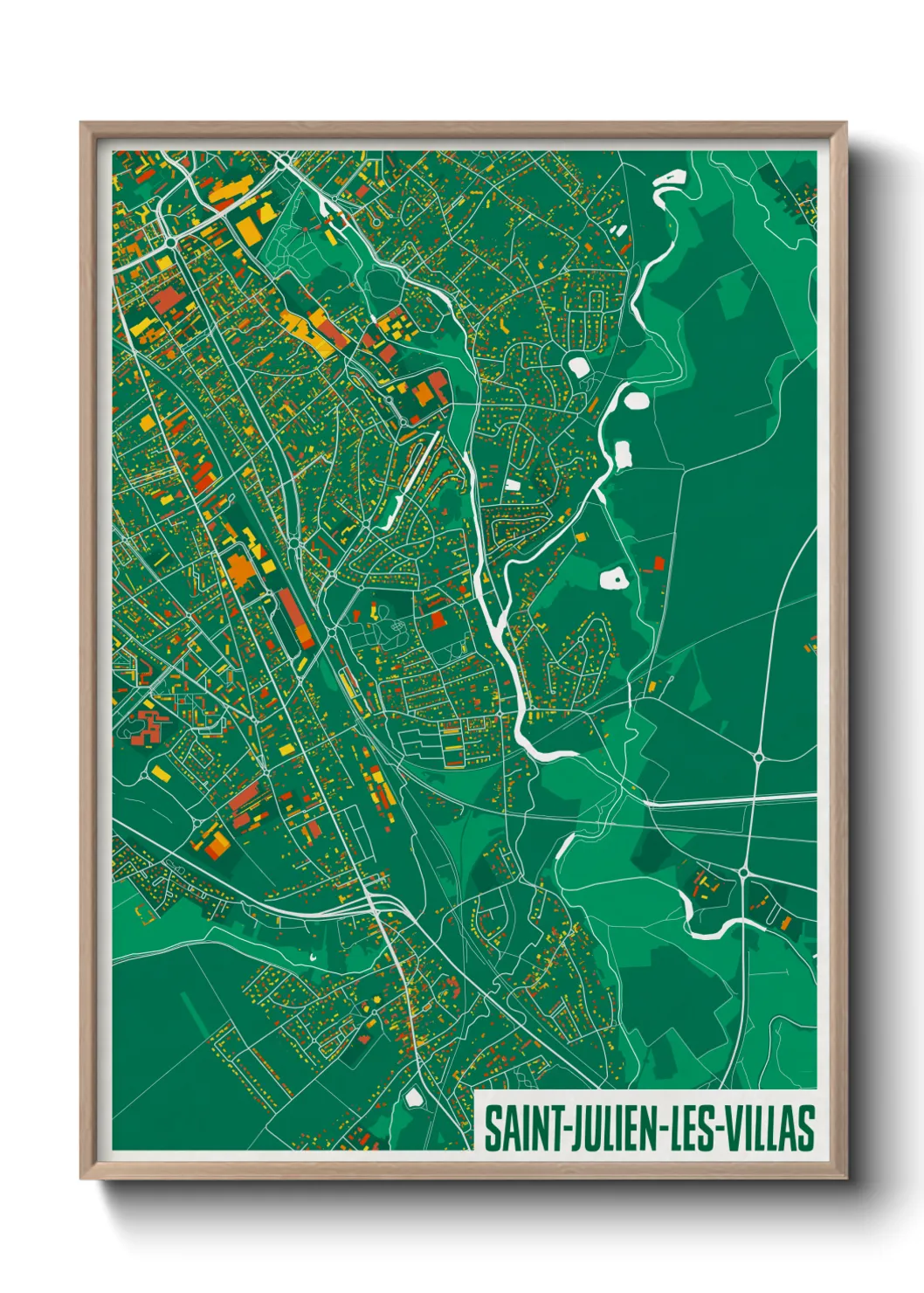 Une affiche de carte sur Saint-Julien-les-Villas