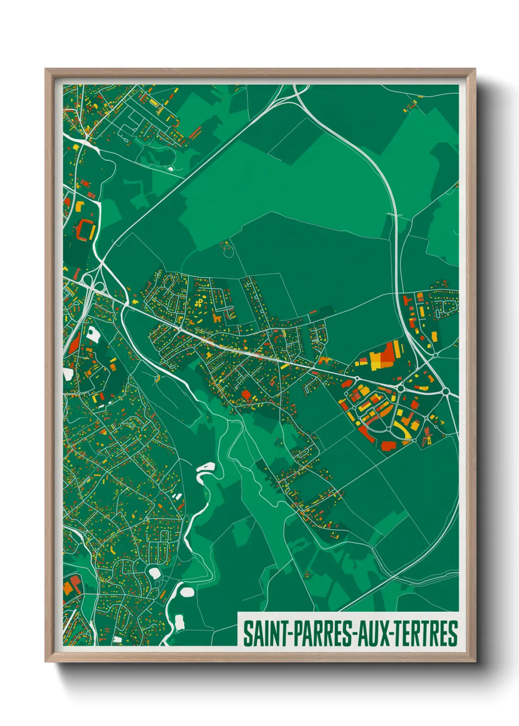 Un poster carteSaint-Parres-aux-Tertres