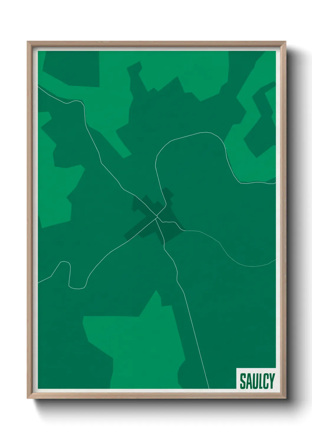 Une affiche de carte sur Saulcy