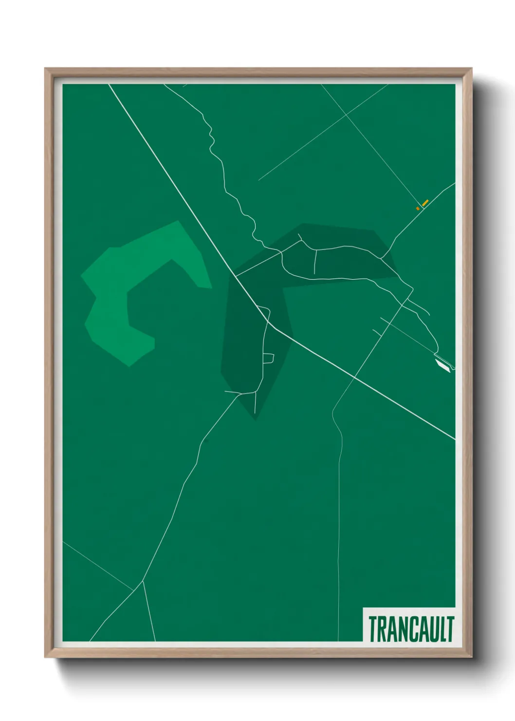 Une affiche de carte sur Trancault