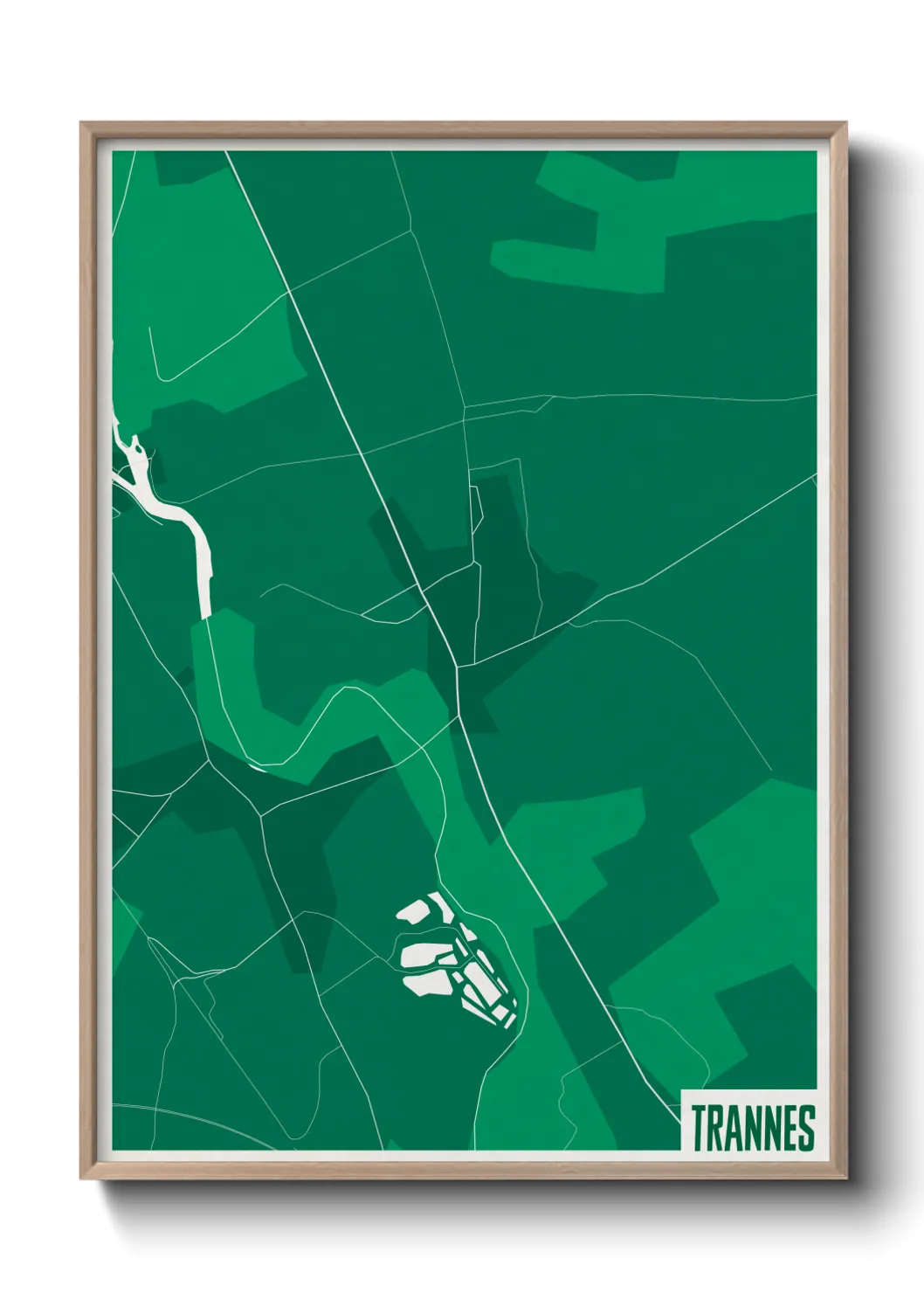 Une affiche de carte sur Trannes