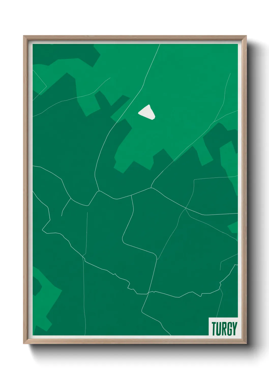 Une affiche de carte sur Turgy