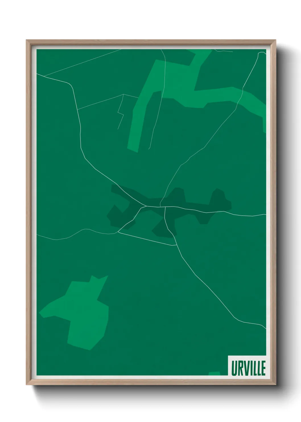 Une affiche de carte sur Urville