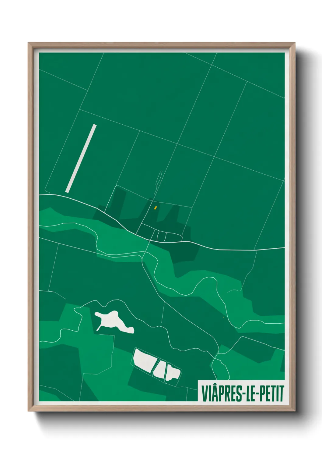 Une affiche de carte sur Viâpres-le-Petit