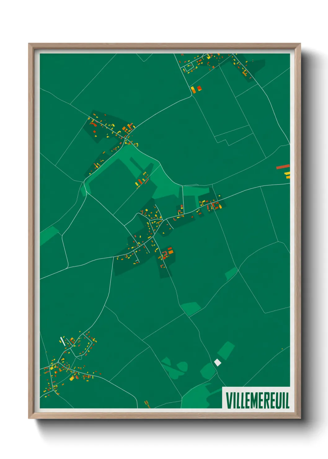 Une affiche de carte sur Villemereuil