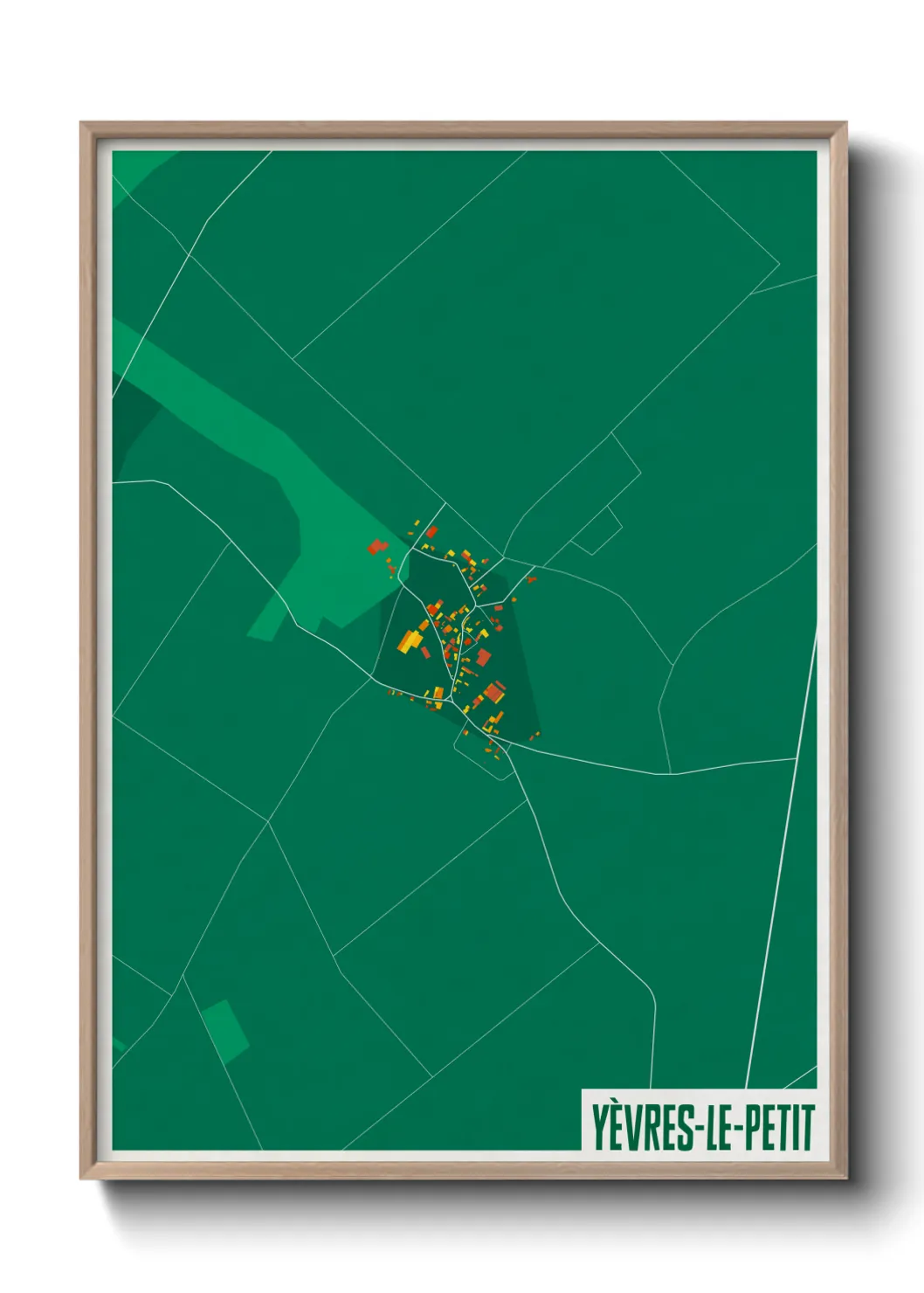 Une affiche de carte sur Yèvres-le-Petit