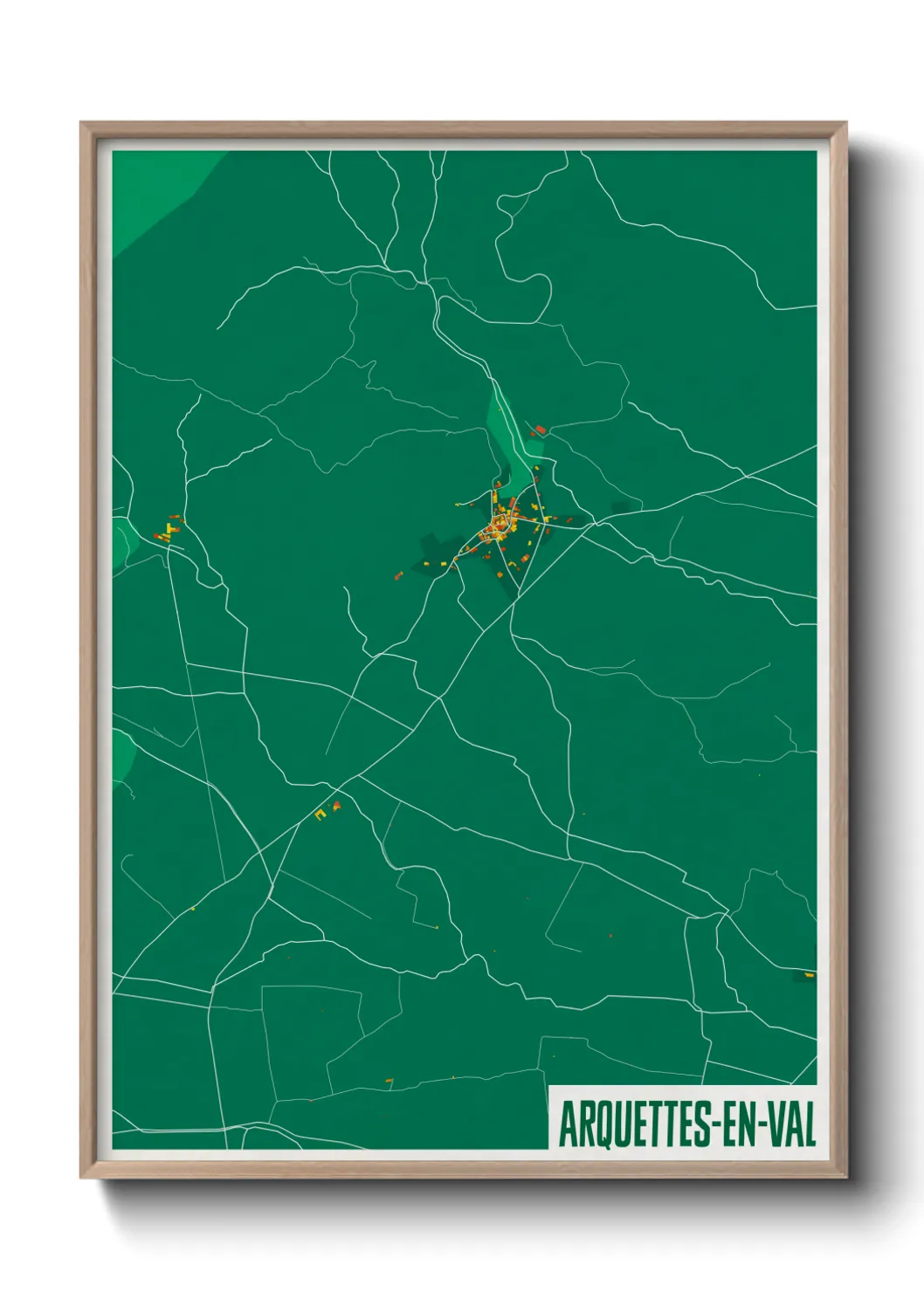 Une affiche de carte sur Arquettes-en-Val