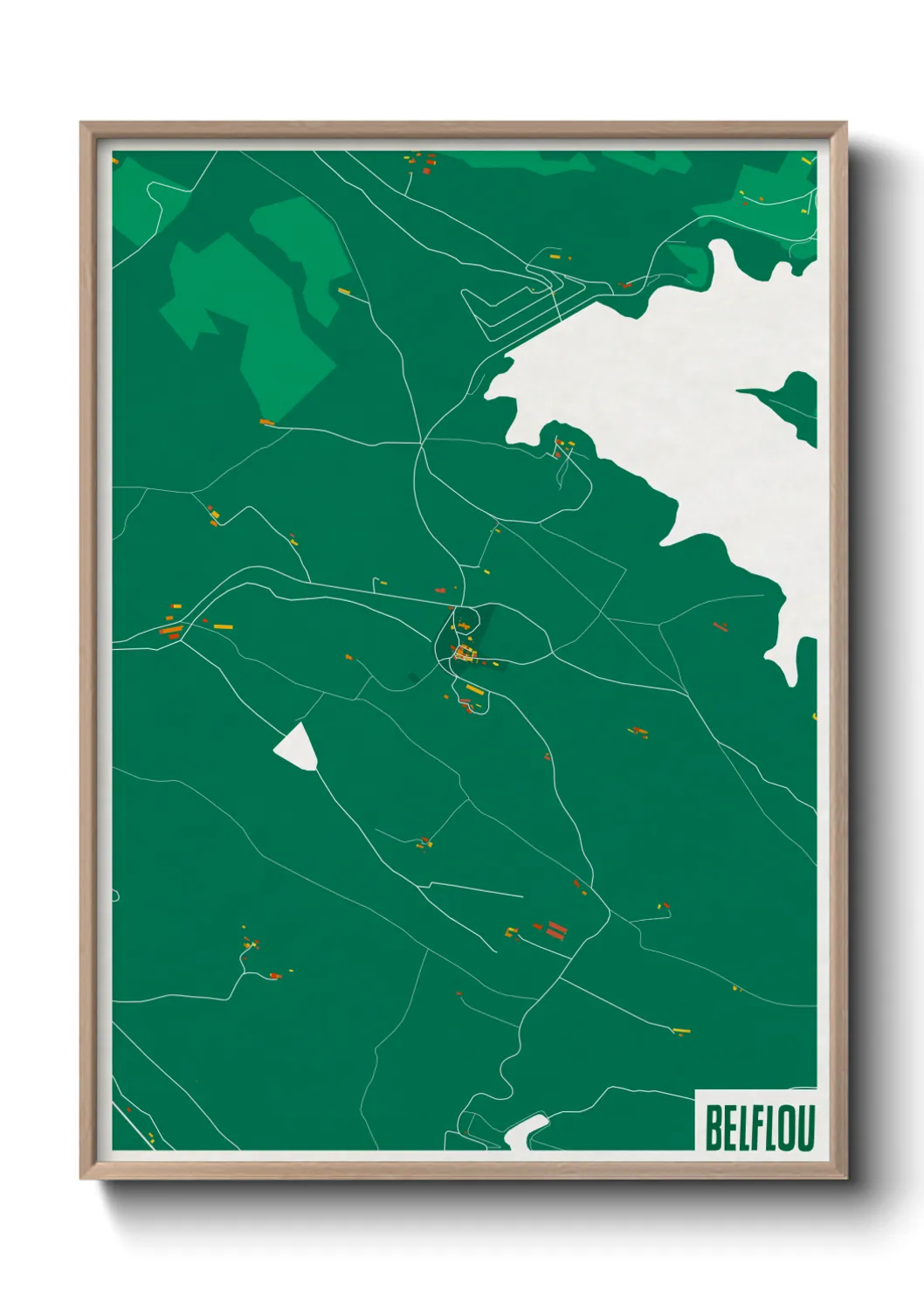 Une affiche de carte sur Belflou