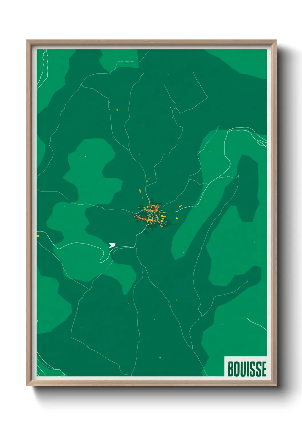 Une affiche de carte sur Bouisse