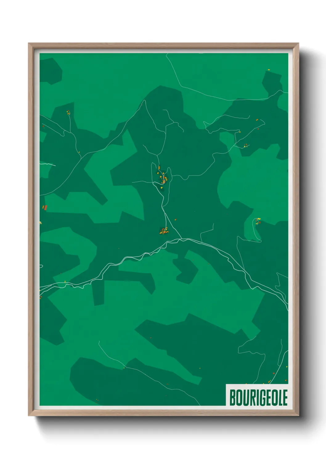 Une affiche de carte sur Bourigeole