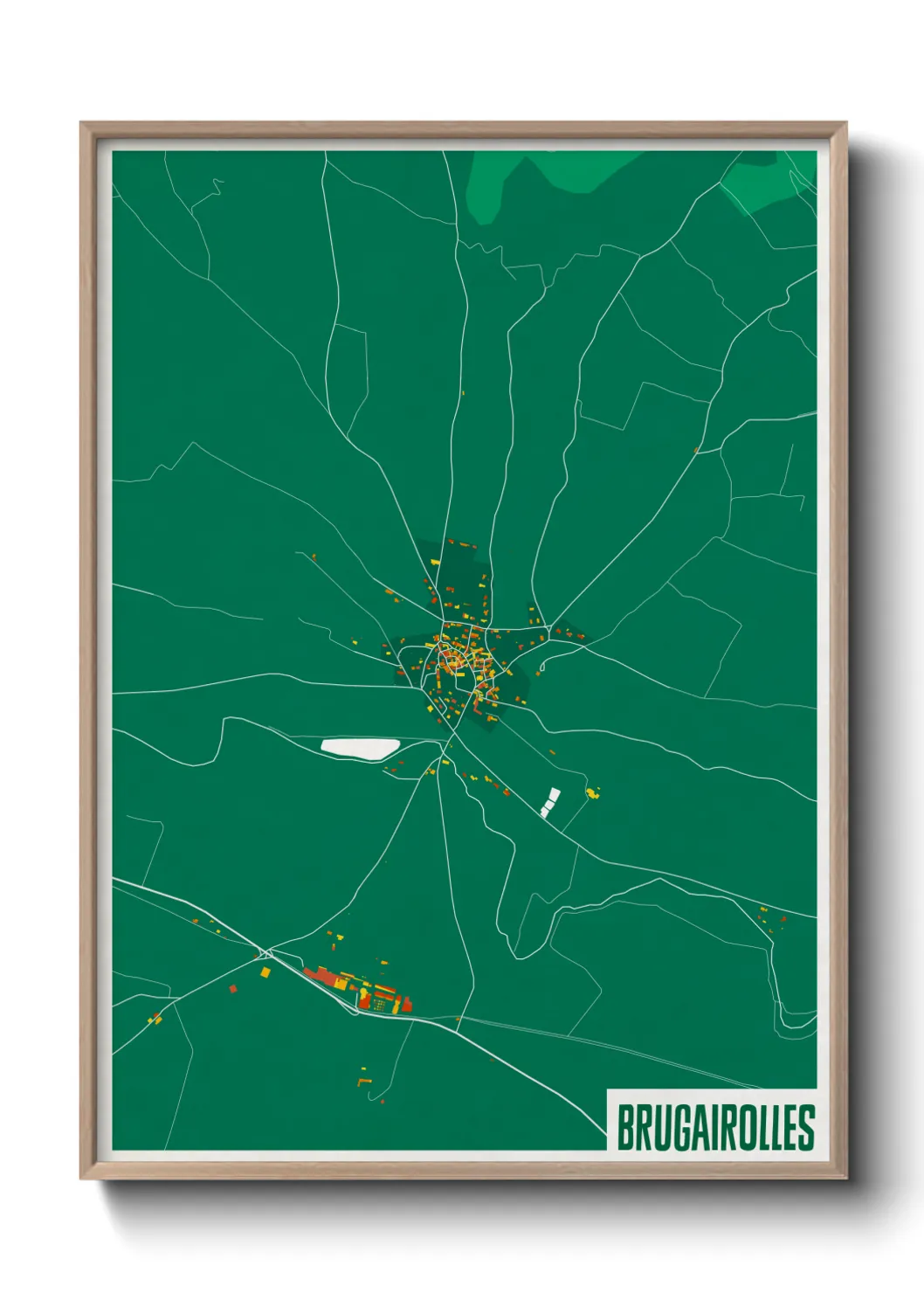 Une affiche de carte sur Brugairolles