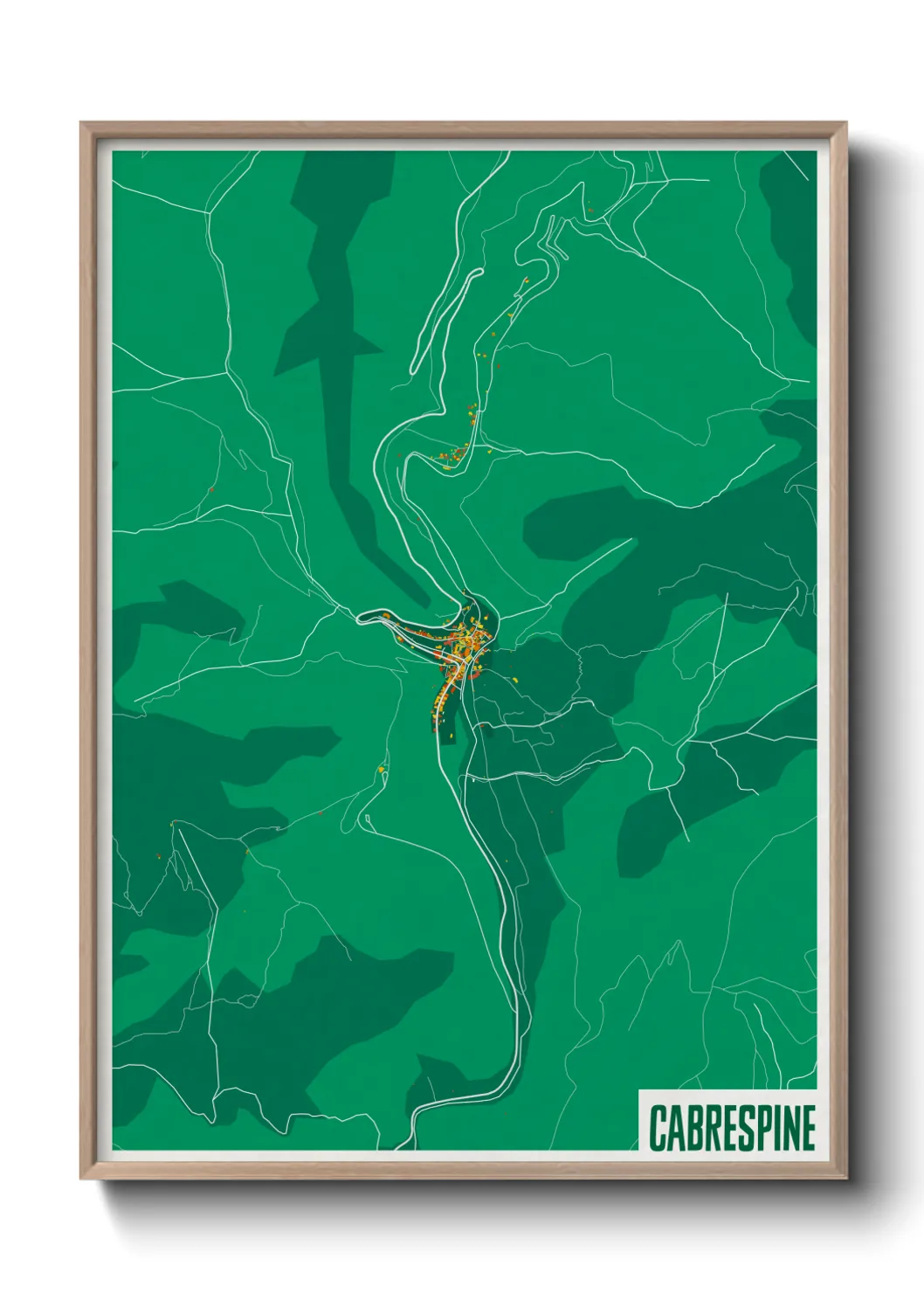 Une affiche de carte sur Cabrespine