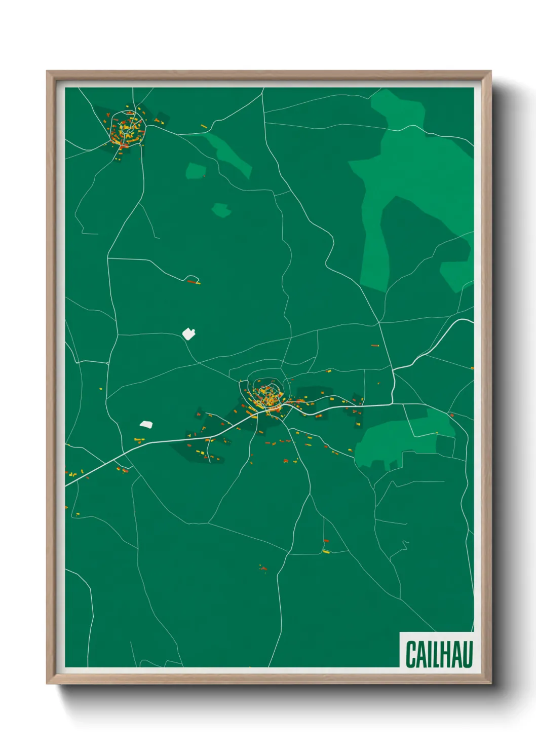 Une affiche de carte sur Cailhau