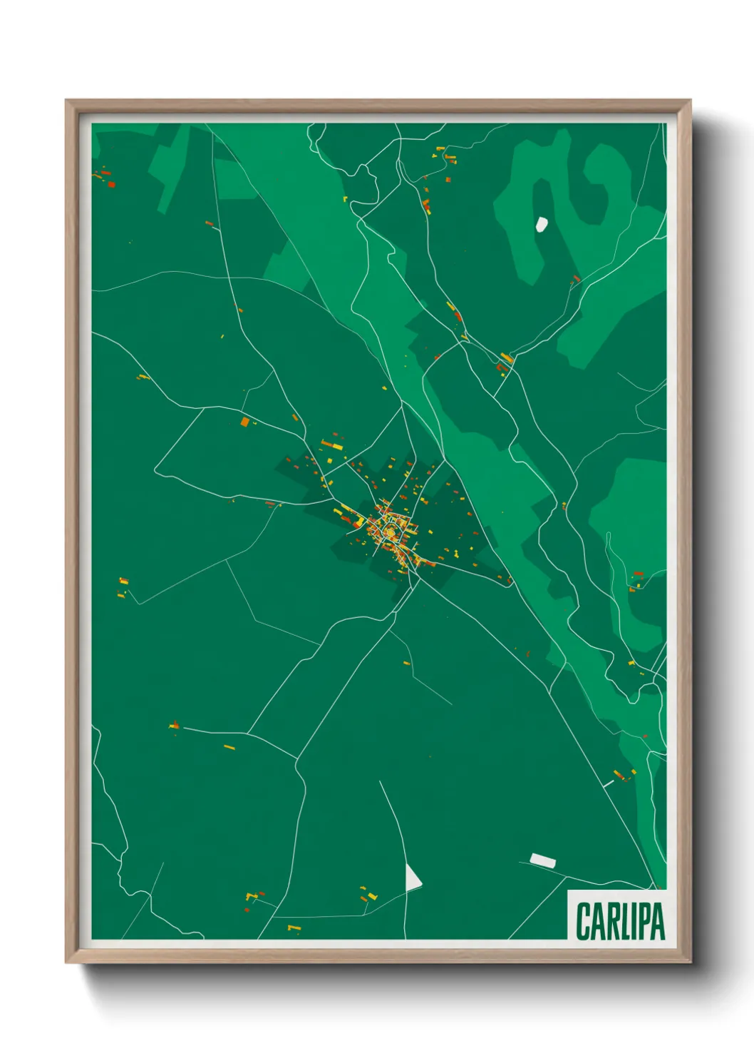 Une affiche de carte sur Carlipa