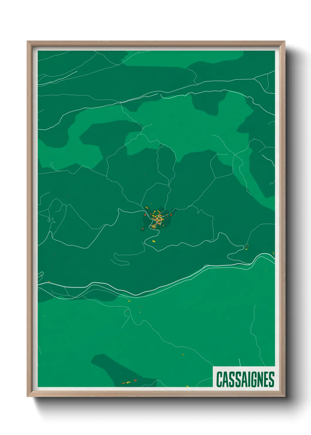 Une affiche de carte sur Cassaignes