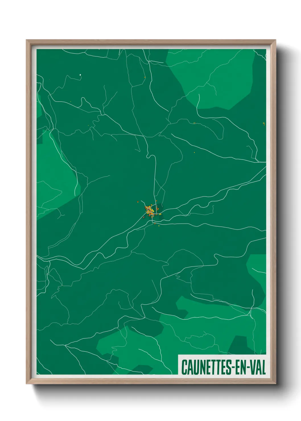 Un poster carteCaunettes-en-Val