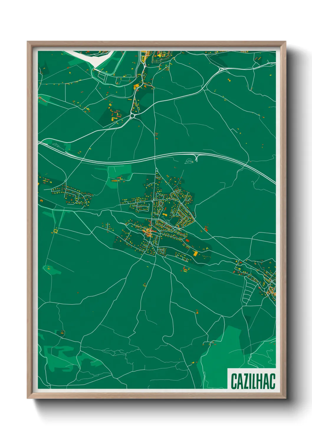 Une affiche de carte sur Cazilhac