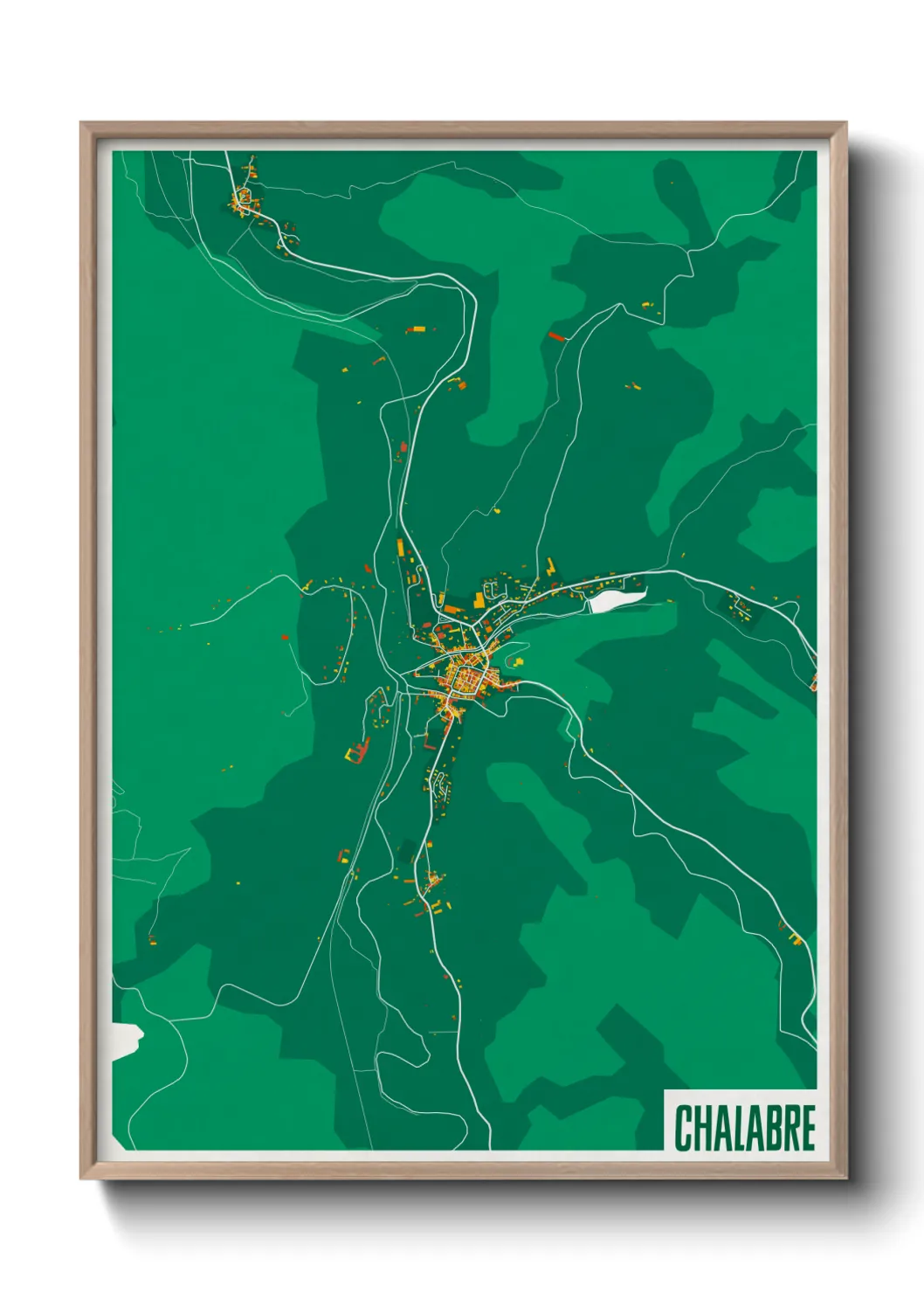 Une affiche de carte sur Chalabre