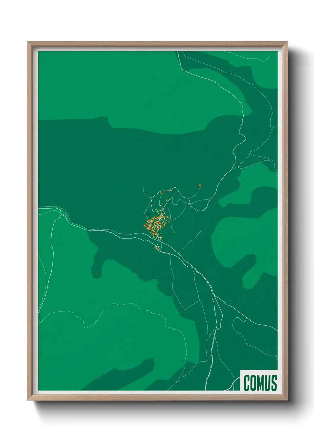 Une affiche de carte sur Comus