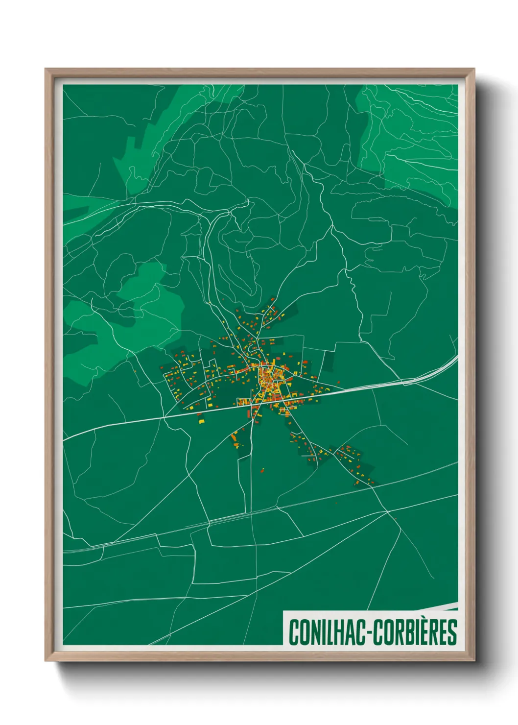 Un poster carteConilhac-Corbières
