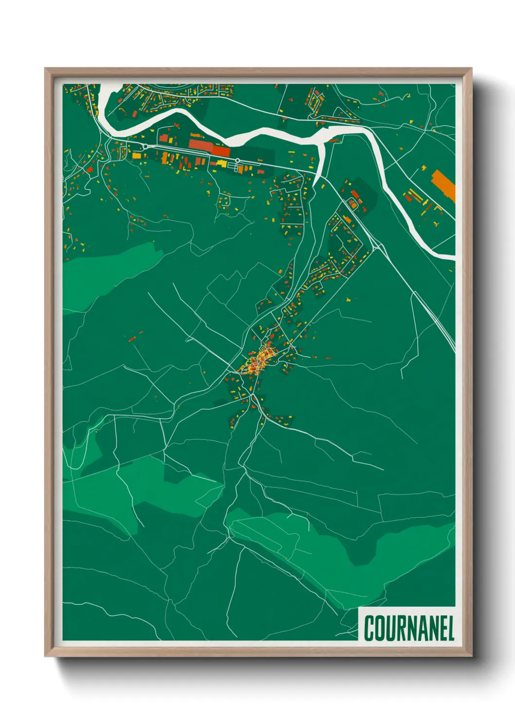 Une affiche de carte sur Cournanel