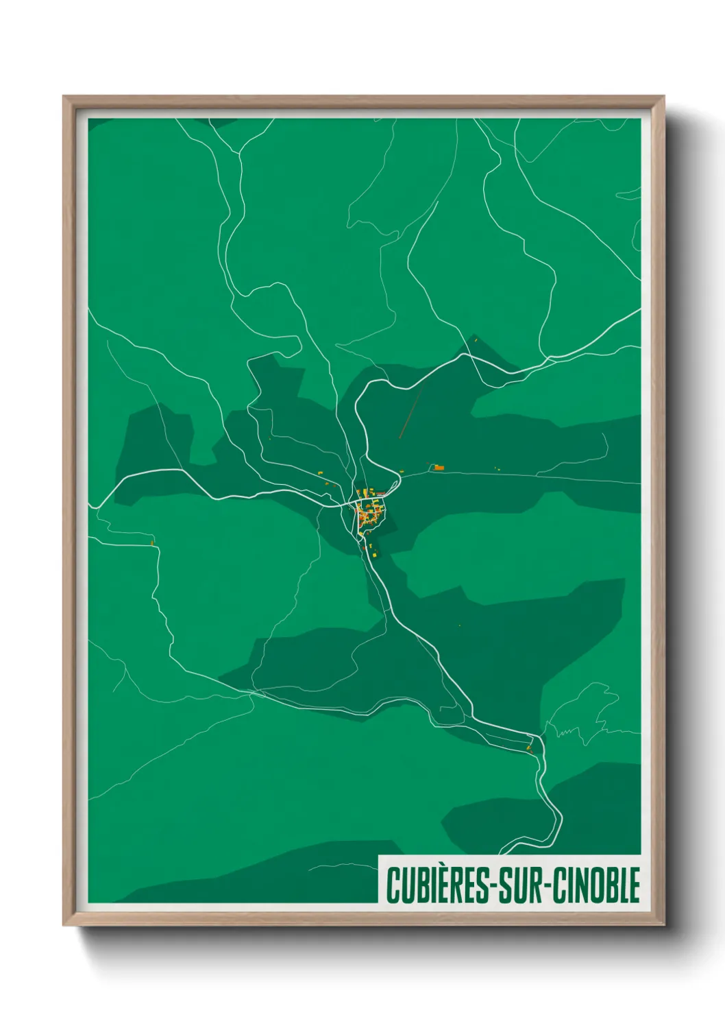 Un poster carteCubières-sur-Cinoble