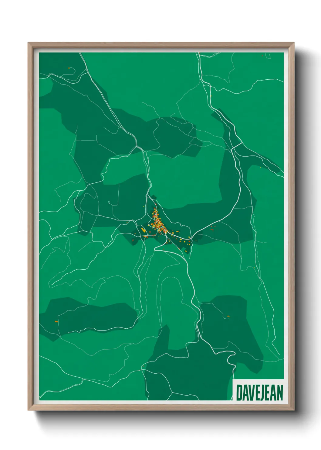 Une affiche de carte sur Davejean