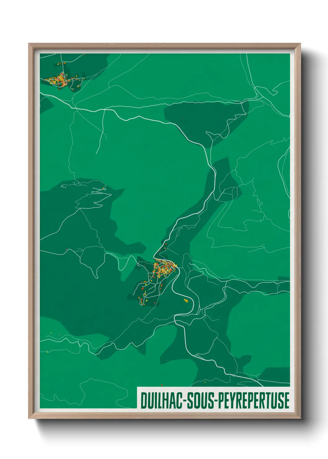 Une affiche de carte sur Duilhac-sous-Peyrepertuse