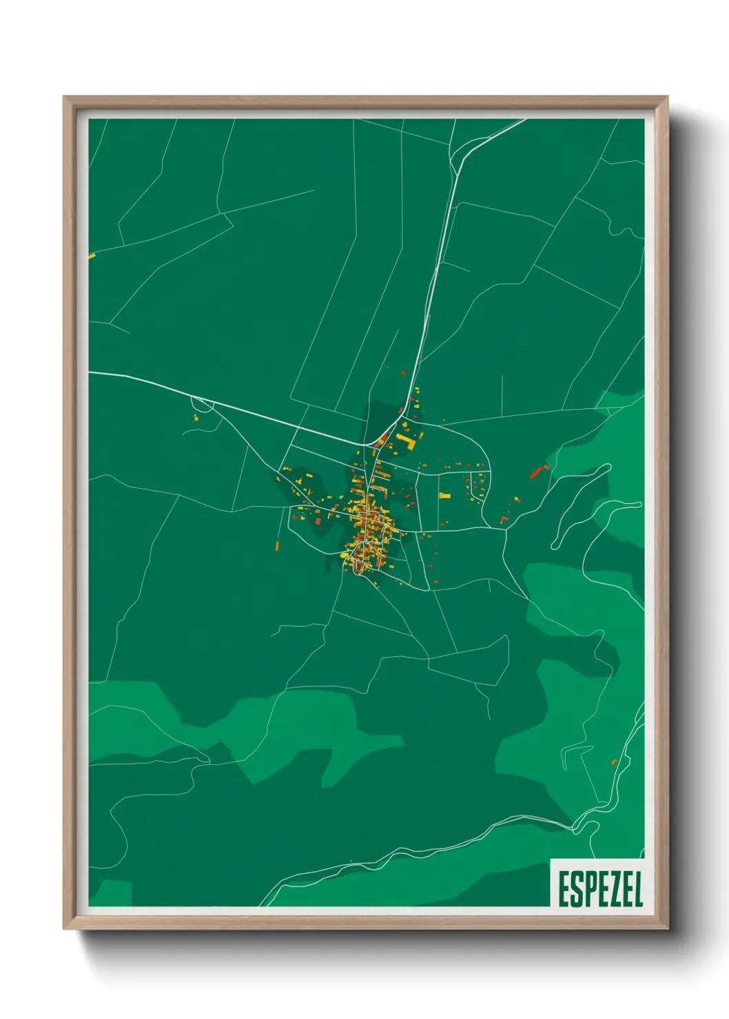 Une affiche de carte sur Espezel
