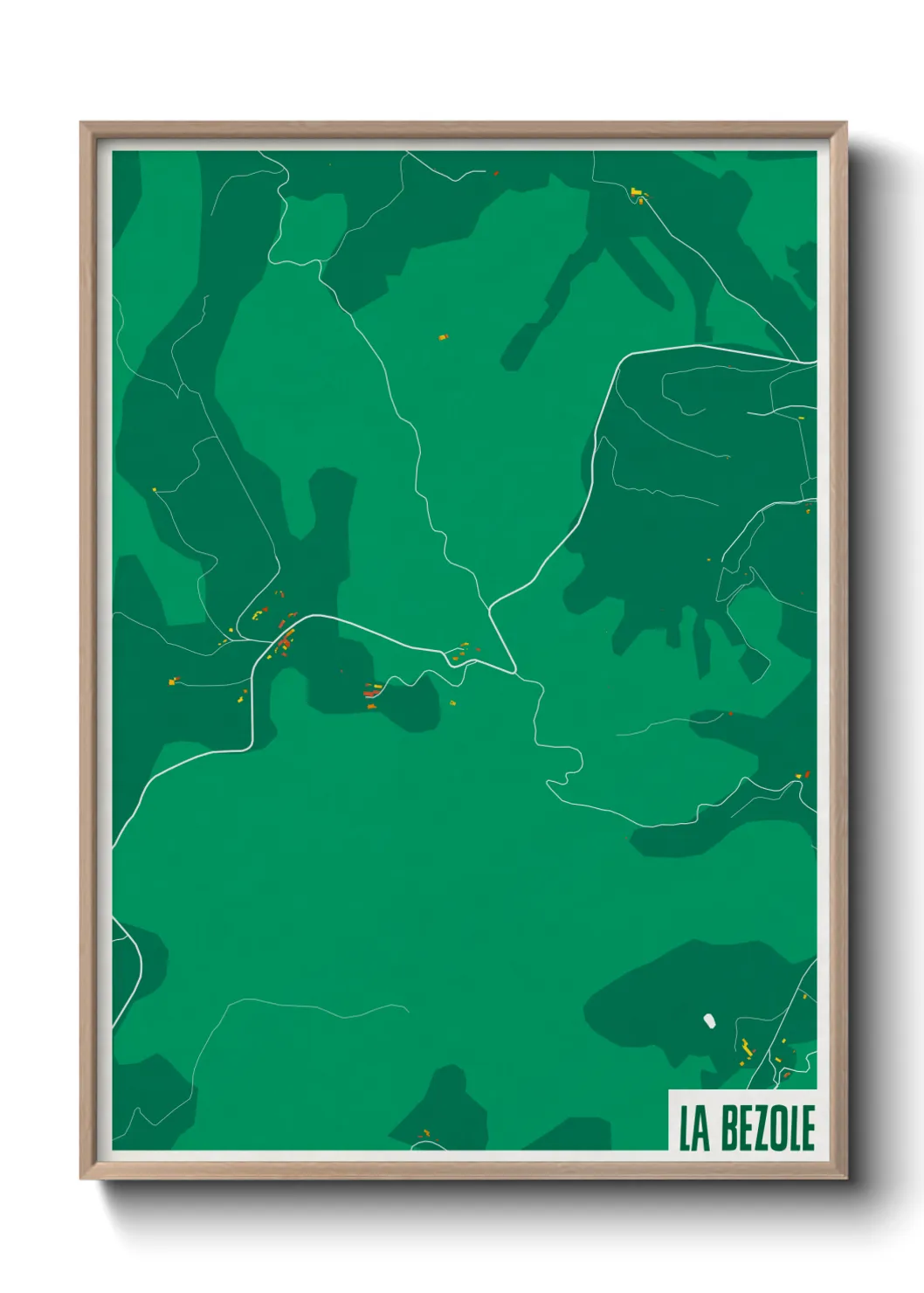 Une affiche de carte sur La Bezole