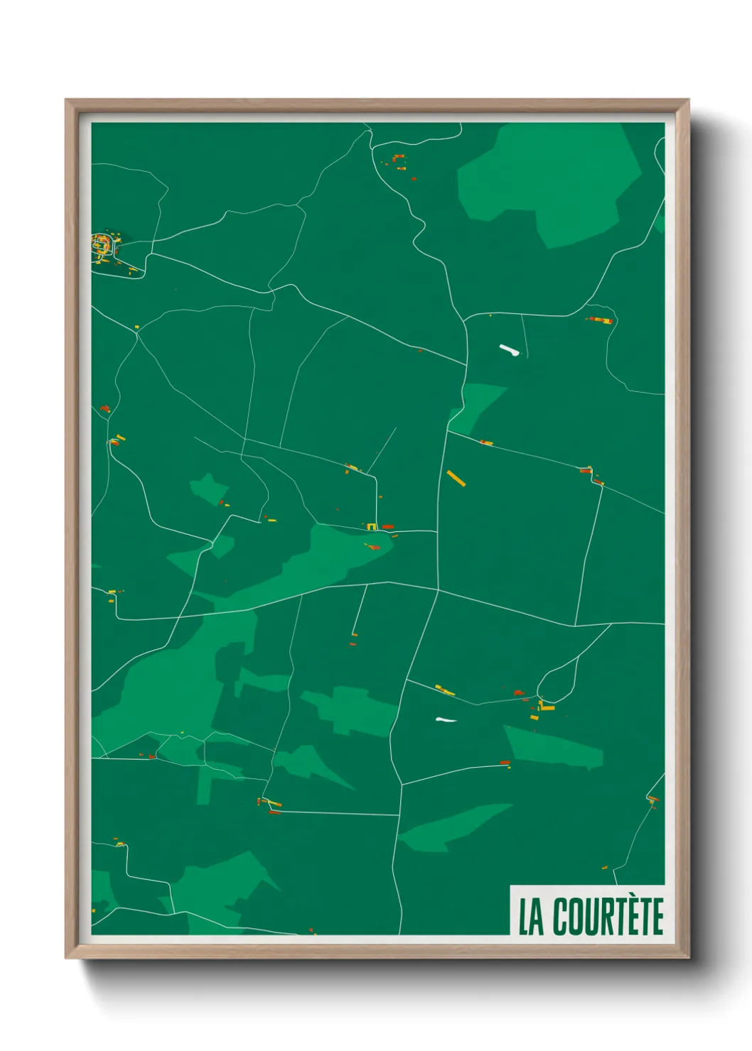 Une affiche de carte sur La Courtète