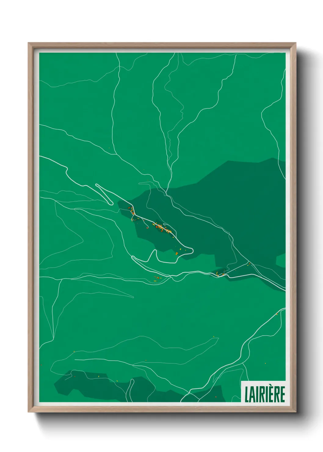 Une affiche de carte sur Lairière