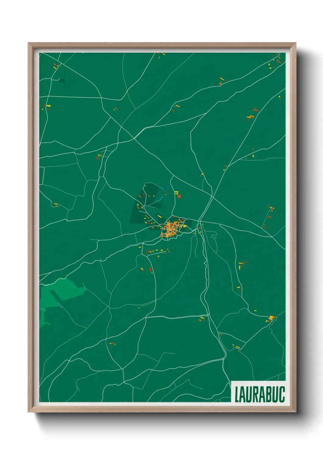 Une affiche de carte sur Laurabuc