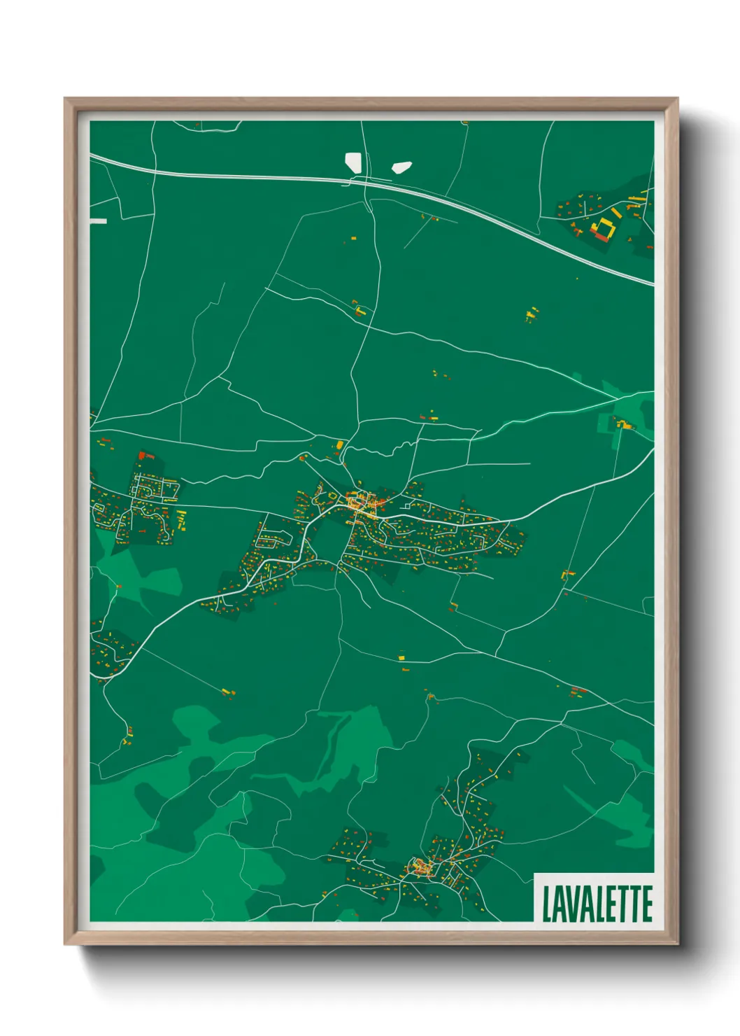Une affiche de carte sur Lavalette