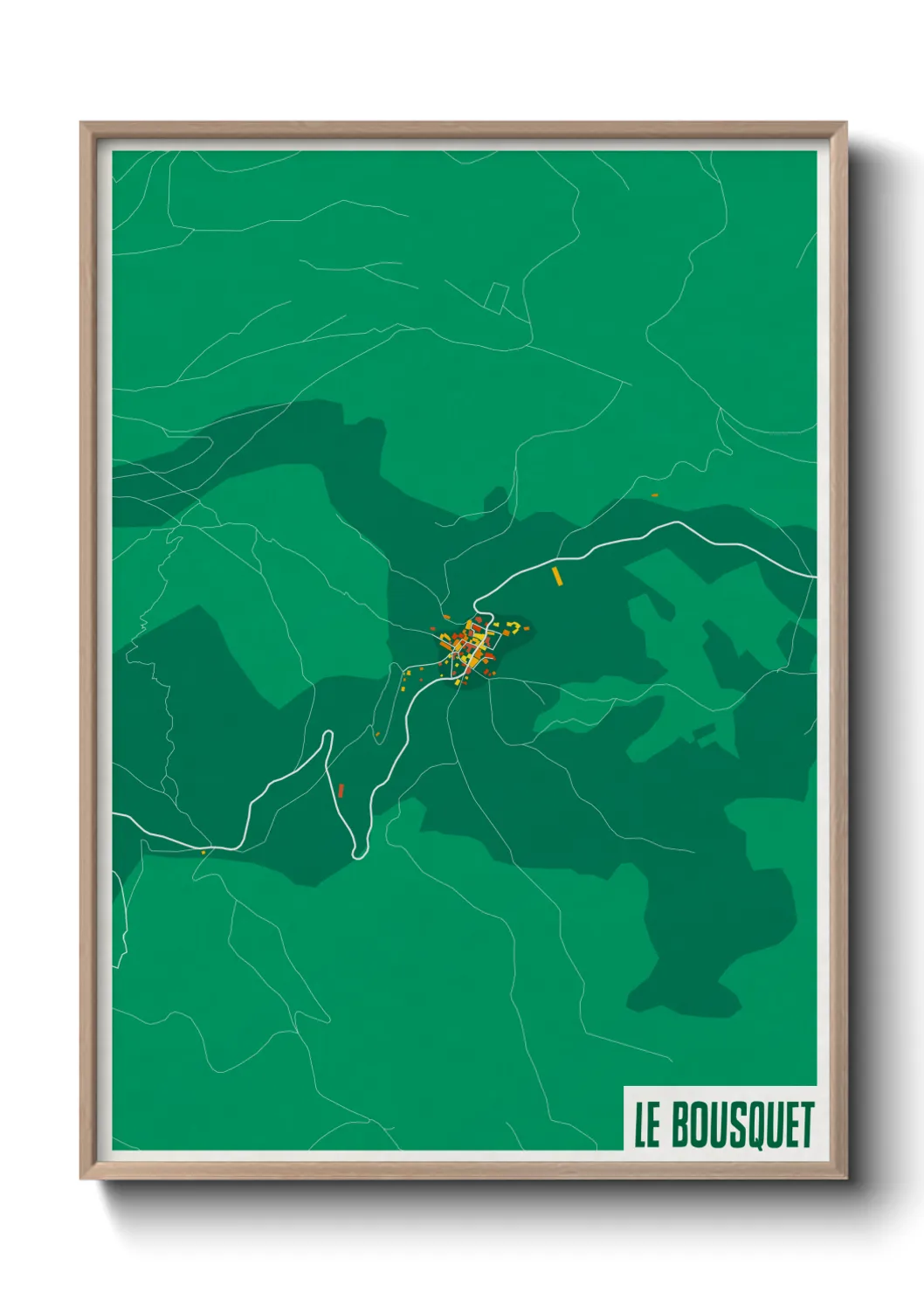 Une affiche de carte sur Le Bousquet