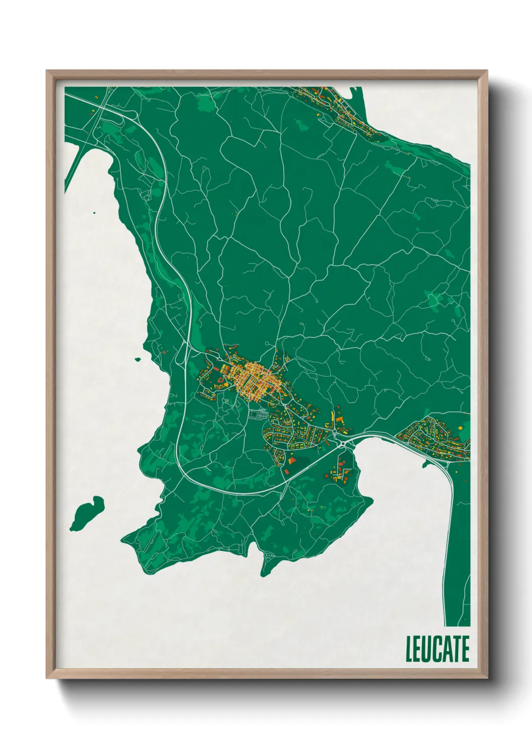 Une affiche de carte sur Leucate