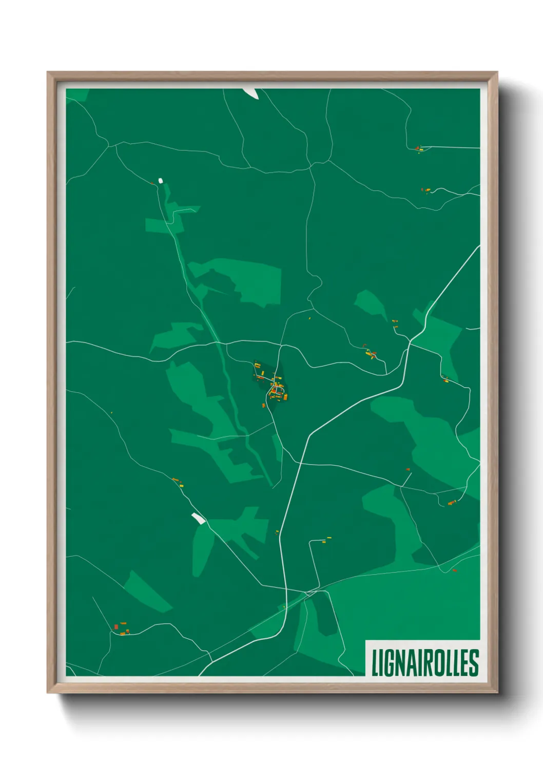 Une affiche de carte sur Lignairolles