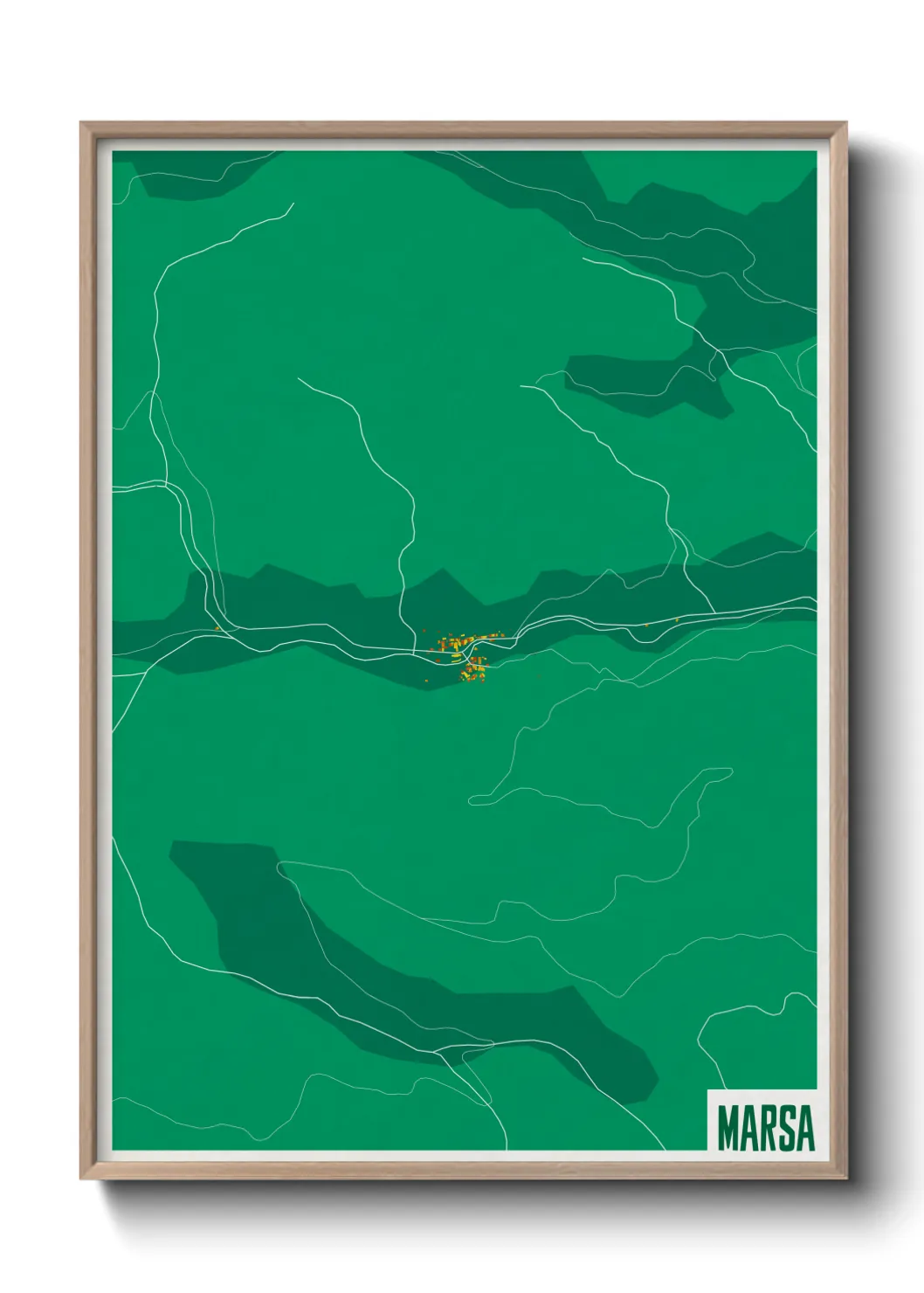 Une affiche de carte sur Marsa