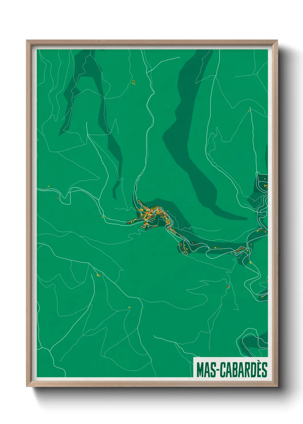 Une affiche de carte sur Mas-Cabardès